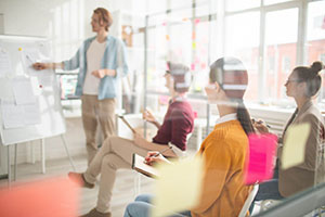 People attending a workshop